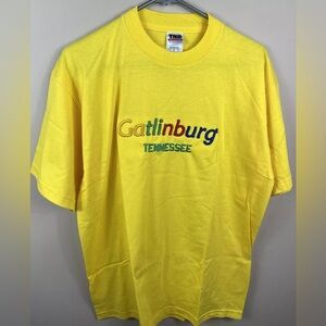 Gatlinburg Tennessee Embroidered Tourist Tshirt Bright Colors Great Smokey Lrg